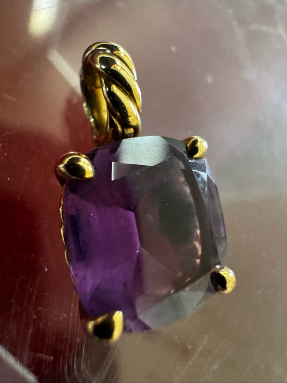 David Yurman 18K Yellow Gold Marbella
Amethyst Pendant | 12mm Faceted Purple
Ame - Picture 14 of 14